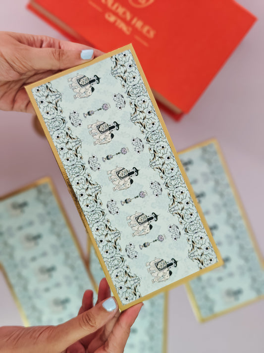 Haathi Print Money Envelopes (Green)