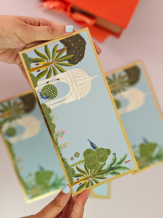 Mughal Print Money Envelopes (Blue)
