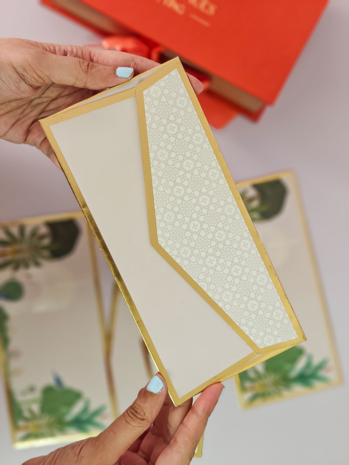 Mughal Print Money Envelopes (Peach)