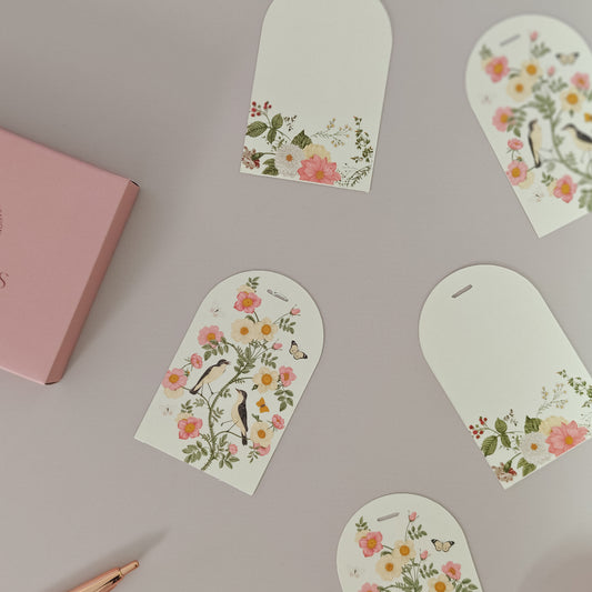 Ivory Blooms Print Gift Tags