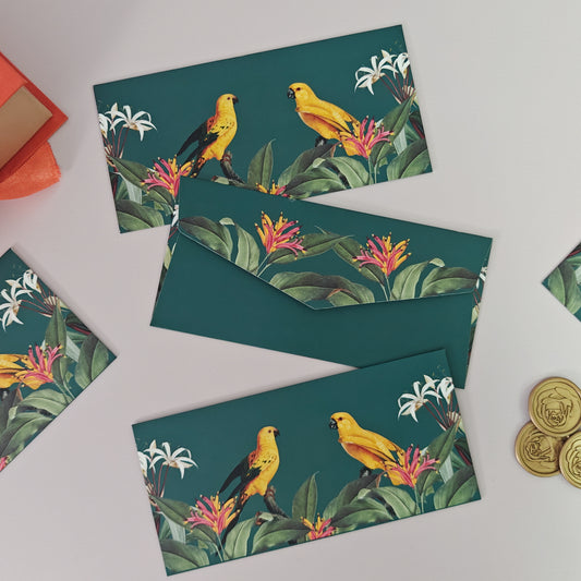 Birds of Paradise Print Money Envelopes