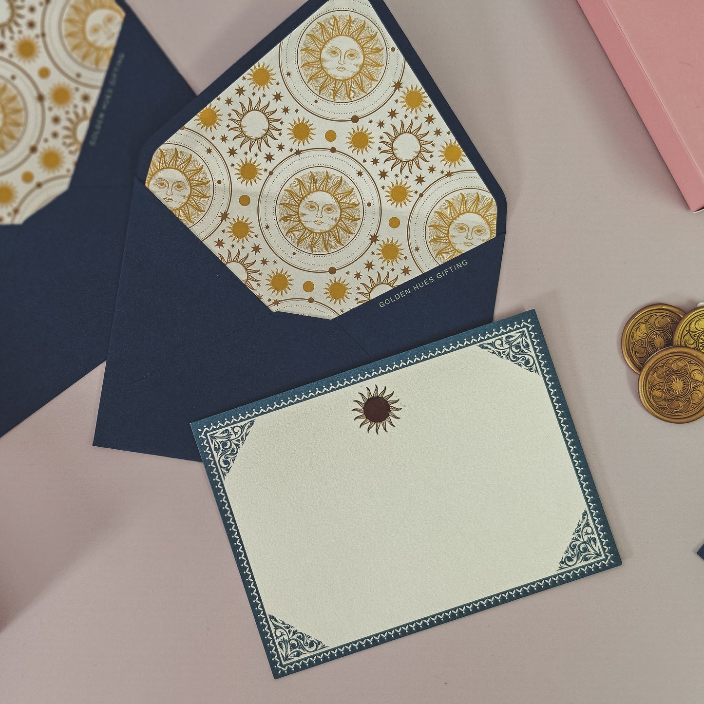 Golden Sun Notecard Set