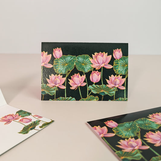 Midnight Lotus Mini Folding Cards