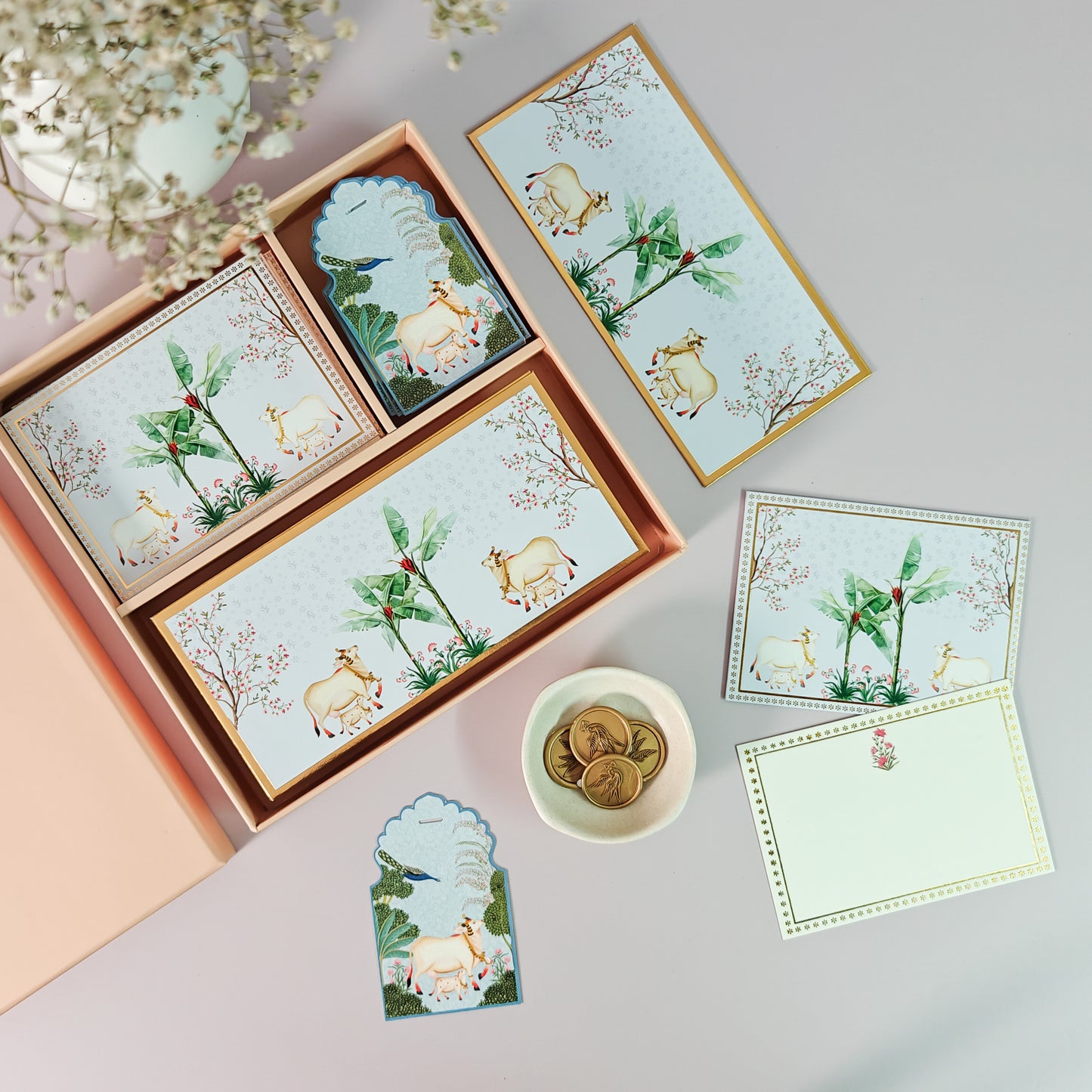 Pichwai Collection (Blue) Trio Gift Set