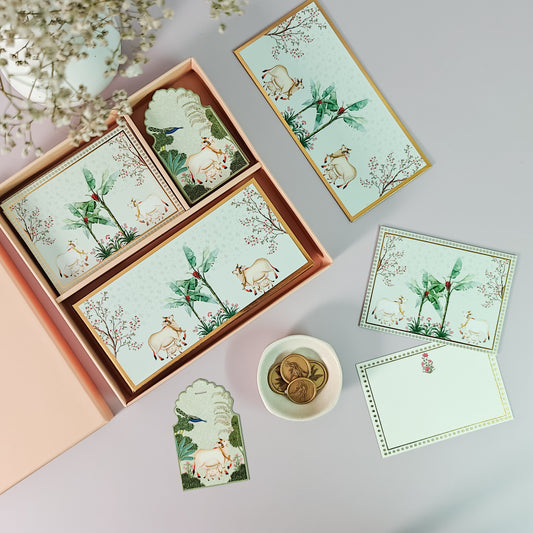 Pichwai Collection (Green) Trio Gift Set