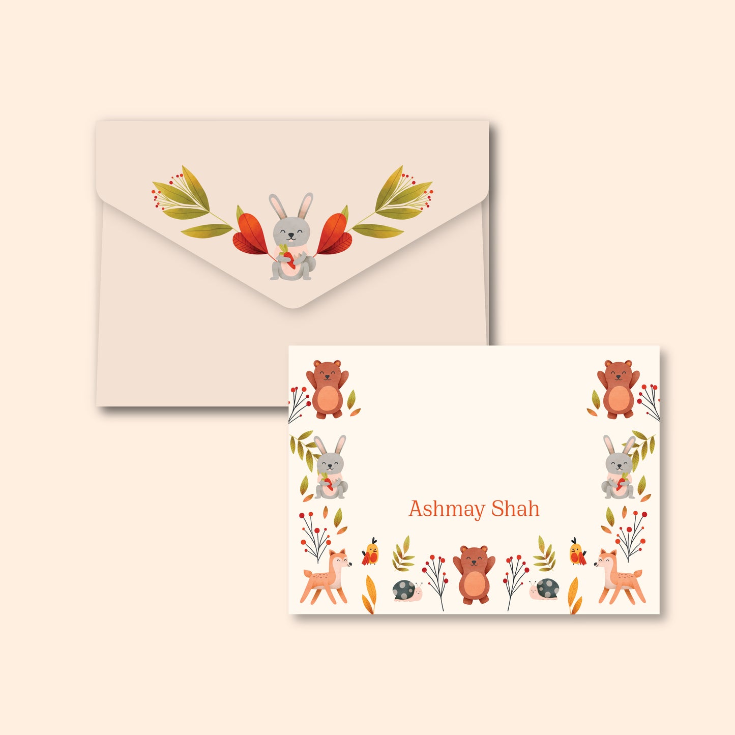 Woodland Animals Stationery Set