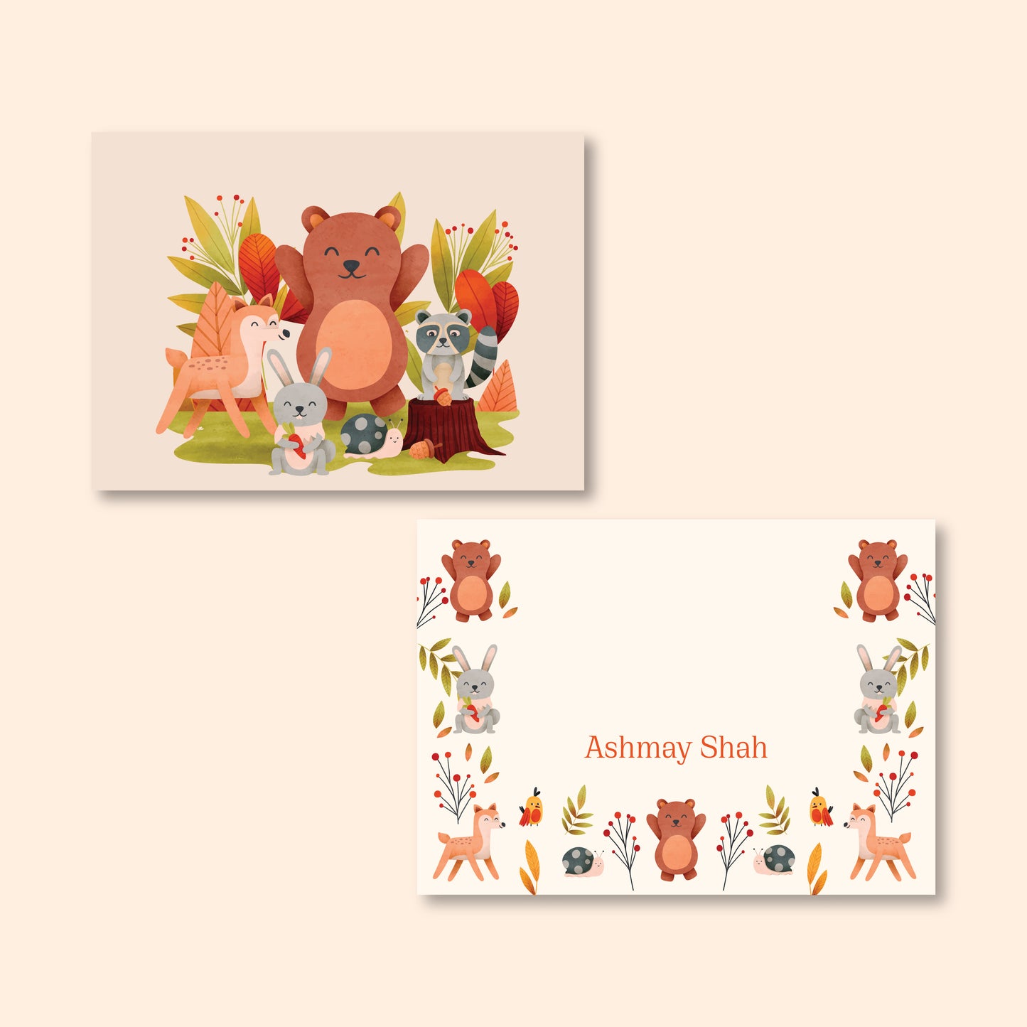 Woodland Animals Stationery Set