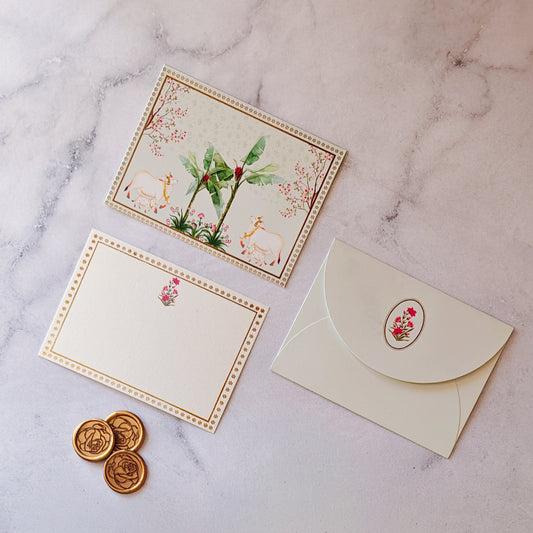 Pichwai Collection Green Notecard Set