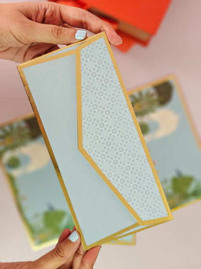Mughal Print Money Envelopes (Blue)