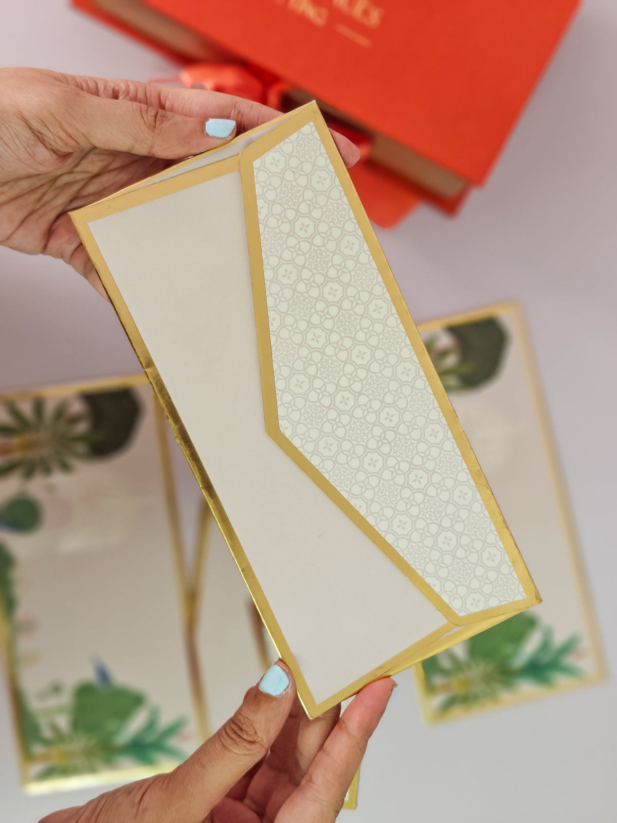 Mughal Print Money Envelopes (Peach)