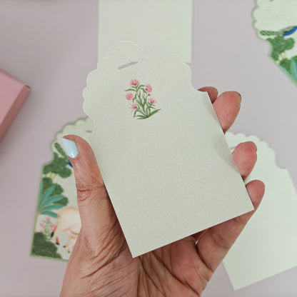 Pichwai Print Gift Tags (Green)