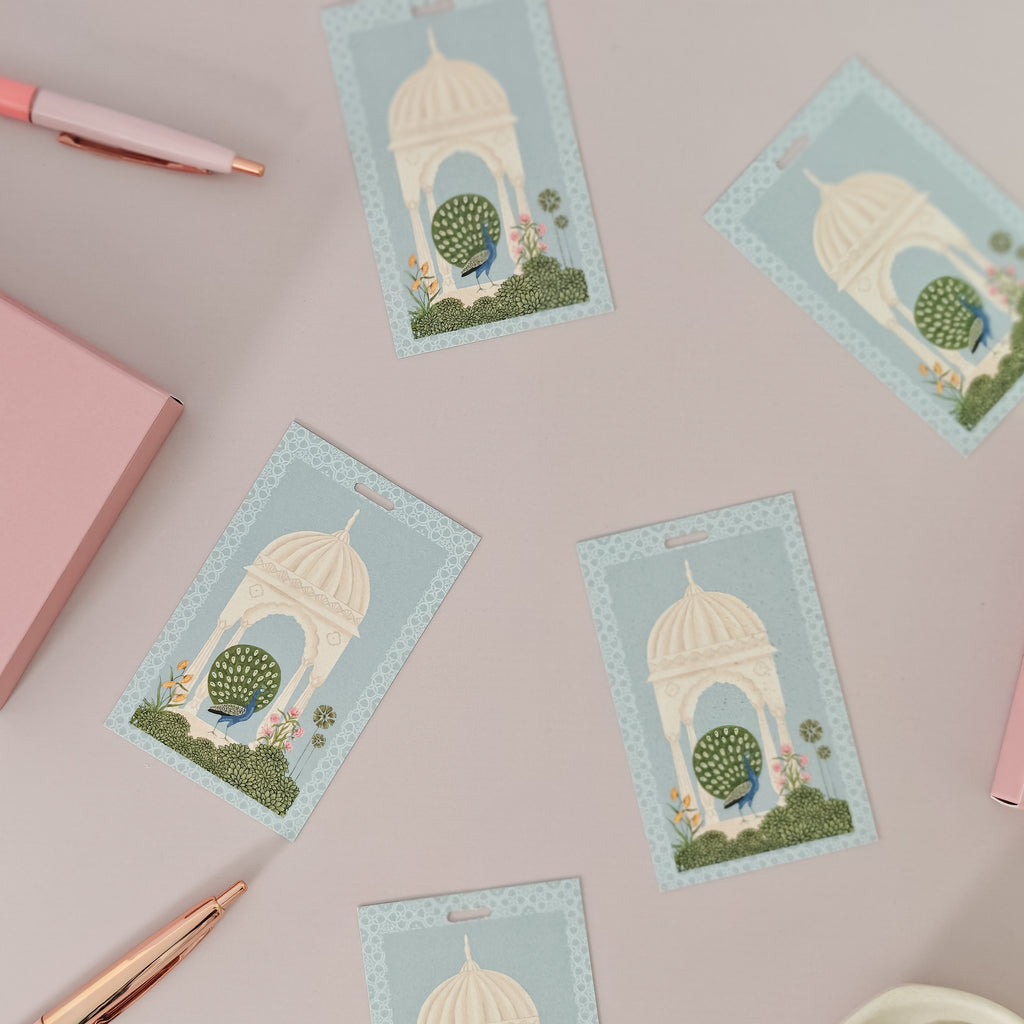 Mughal Print Gift Tags (Blue)