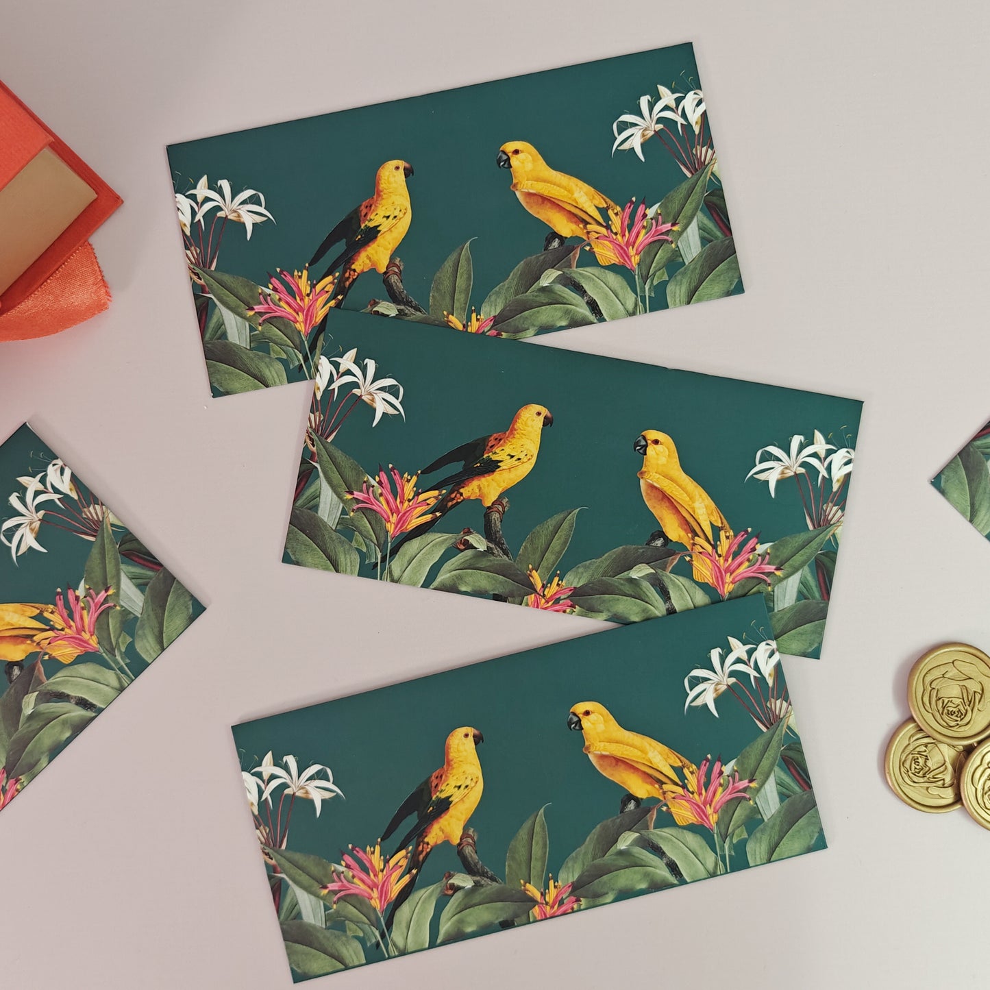 Birds of Paradise Print Money Envelopes