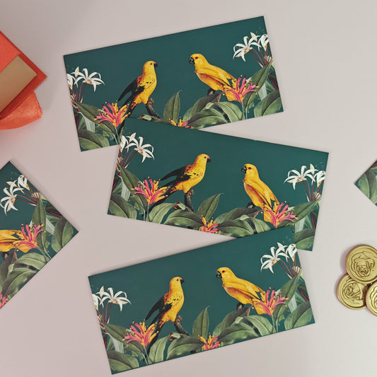 Birds of Paradise Print Money Envelopes