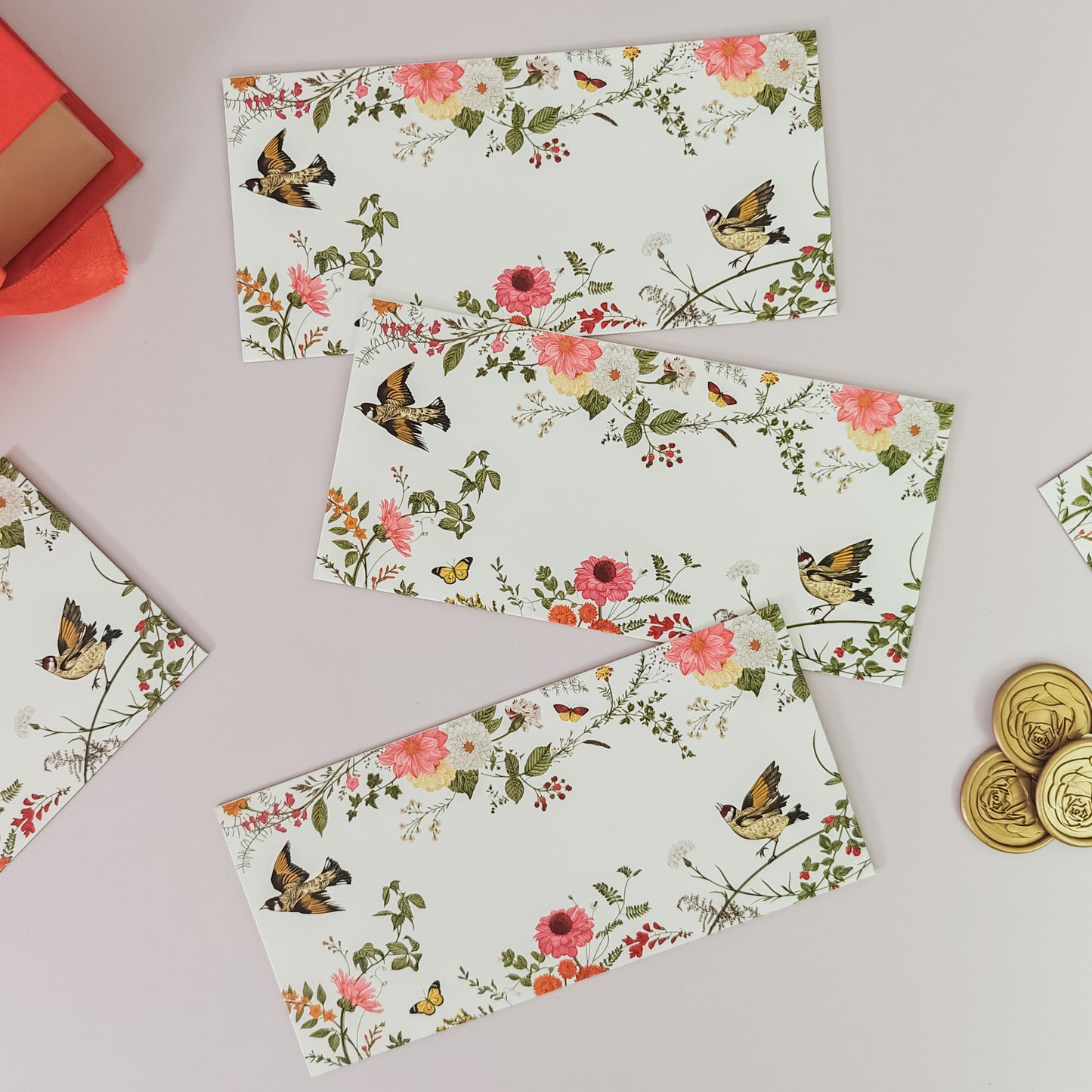 Ivory Blooms Print Money Envelopes