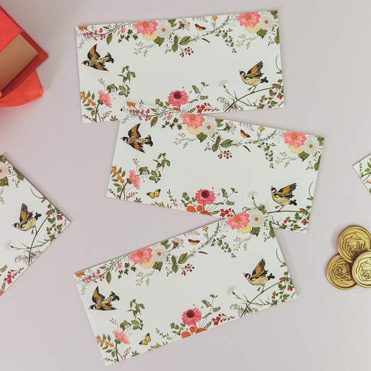 Ivory Blooms Print Money Envelopes