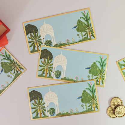 Mughal Print Money Envelopes (Blue)