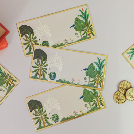 Mughal Print Money Envelopes (Peach)