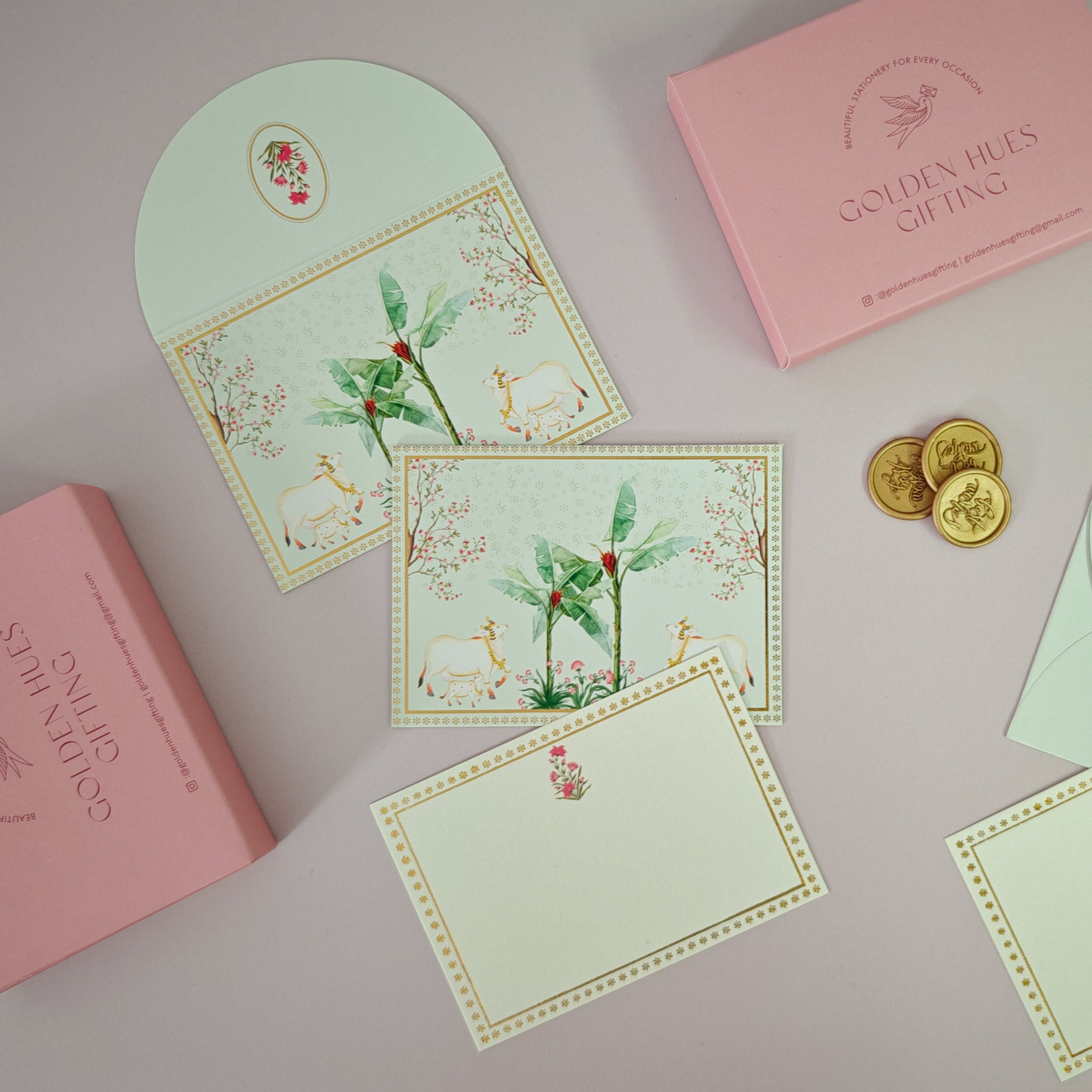 Pichwai Collection (Green) Mini Gift Set
