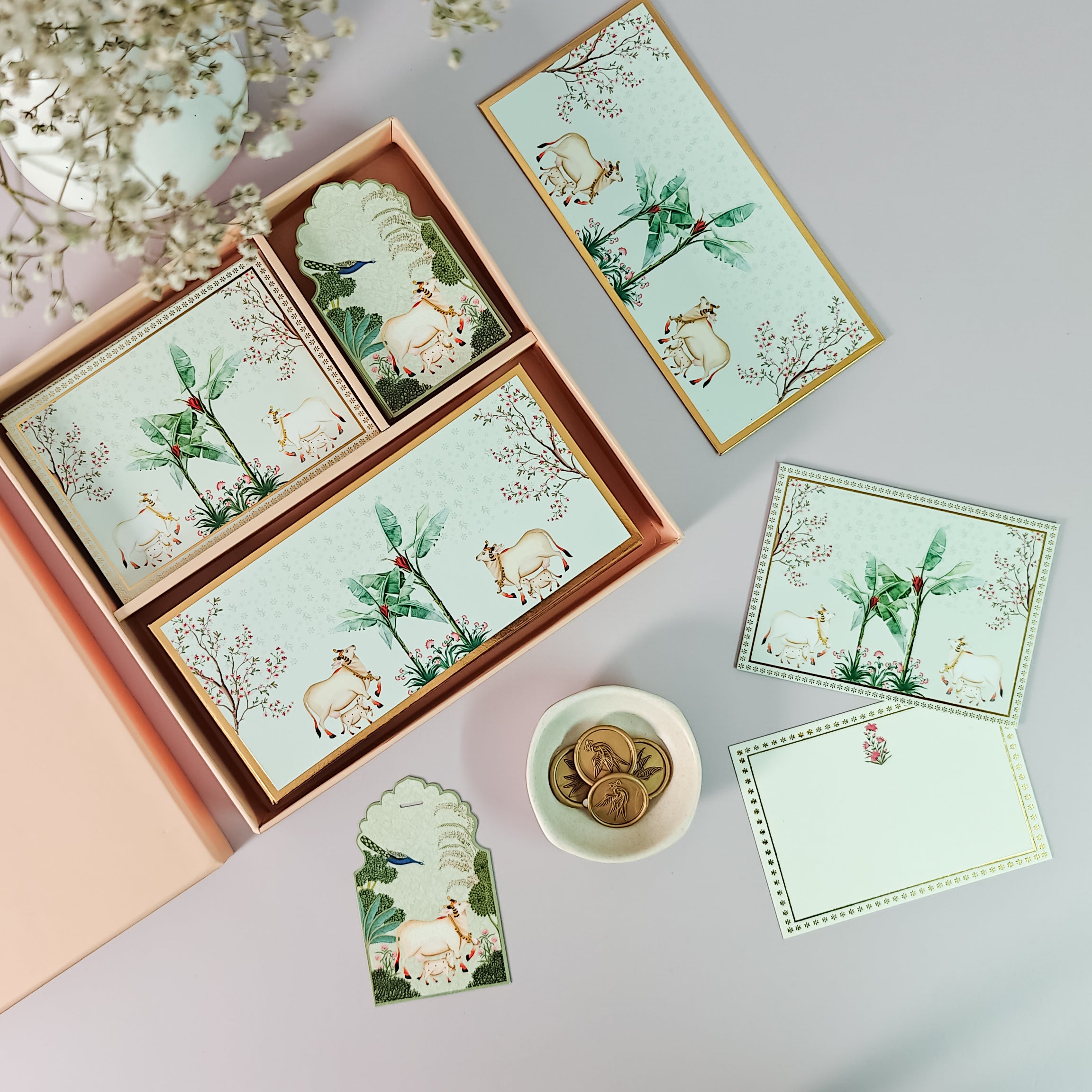 Pichwai Collection (Green) Trio Gift Set