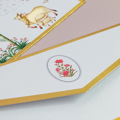 Pichwai Print Money Envelopes (Blue)