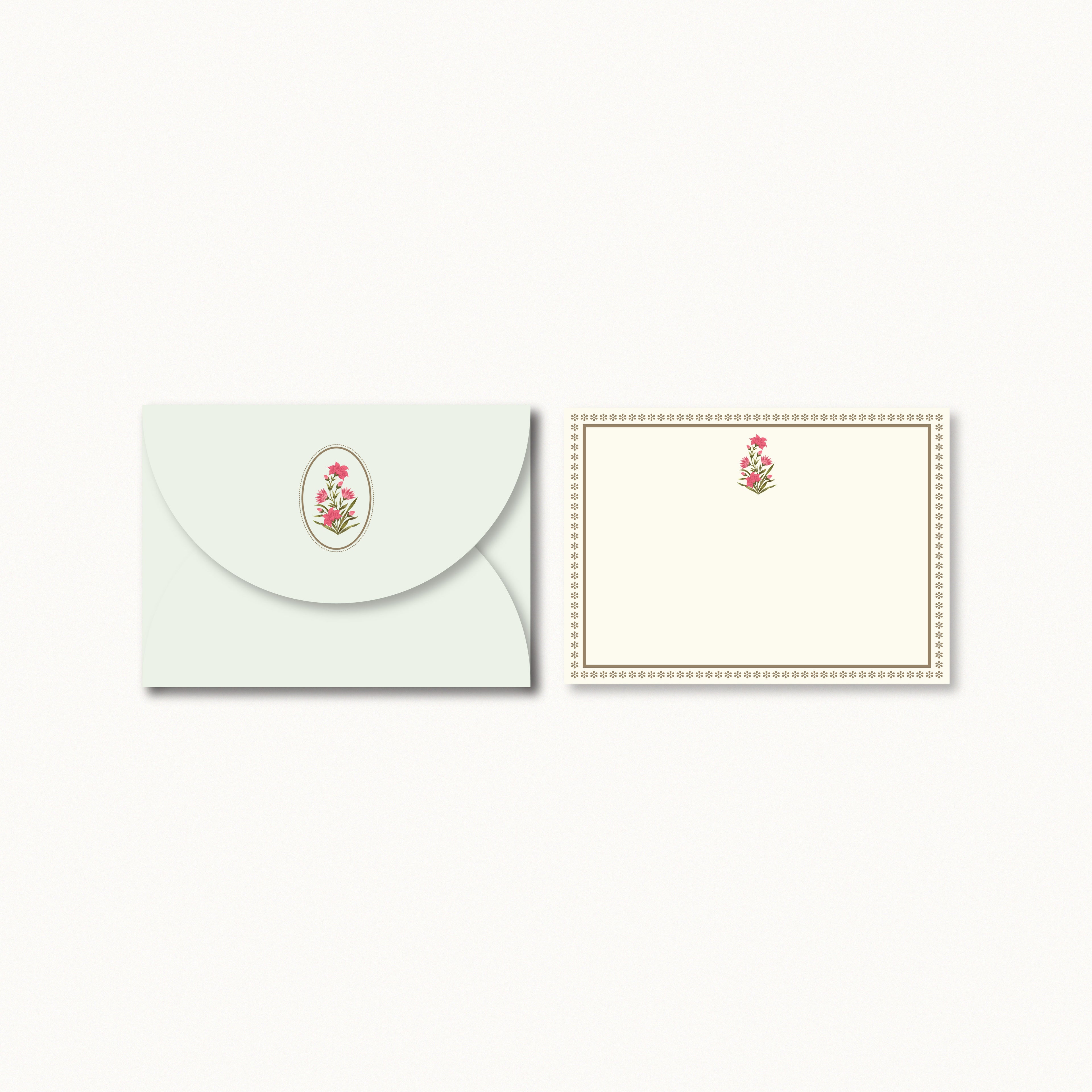 Pichwai Collection Green Notecard Set